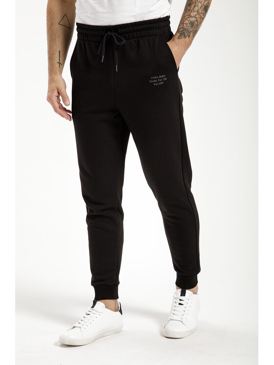Cross Jeans Cross Jeans Spodnie dresowe 49055-020 Czarny Regular Fit
