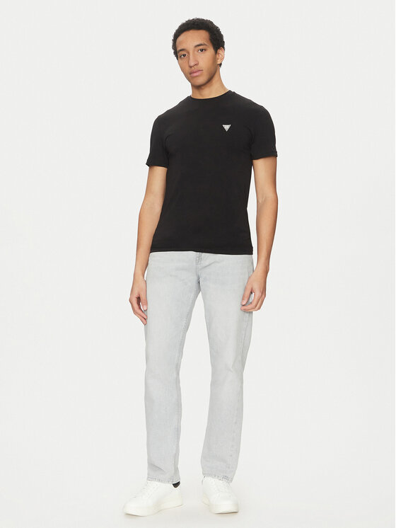 Guess Guess Tričko U5GM11 K6YW1 Čierna Regular Fit