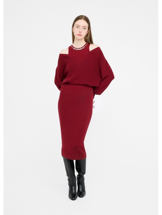 Liu Jo Liu Jo Sukienka wieczorowa MF5161MA85QD6591 Czerwony Slim Fit