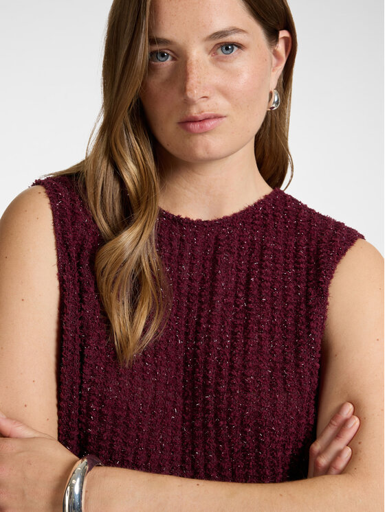 Elena Mirò Elena Mirò Top D004E000028N0H6 Bordeaux Boxy Fit