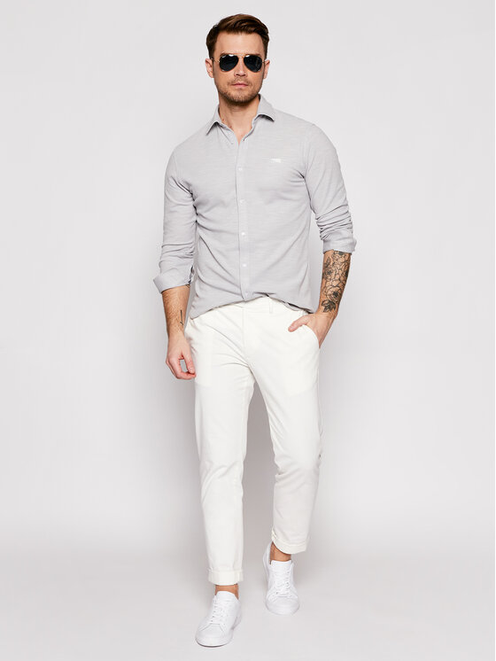 Camicia Montana 12183552 Grigio Slim Fit