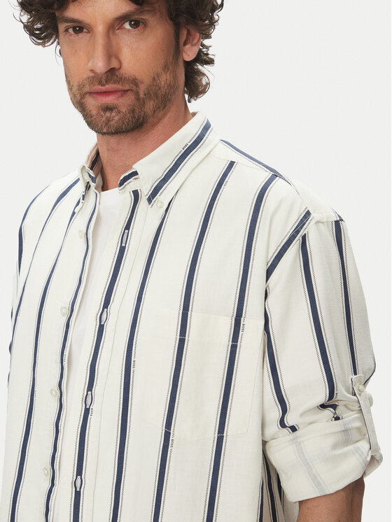 BOSS BOSS Cămașă Lambey_2 50538296 Écru Relaxed Fit