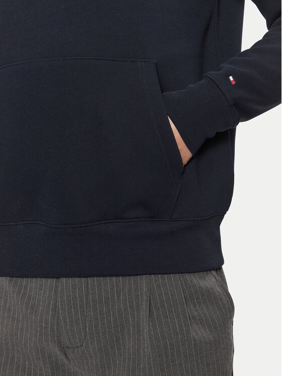 Tommy Hilfiger Tommy Hilfiger Pulóver Script Logo MW0MW33631 Sötétkék Regular Fit