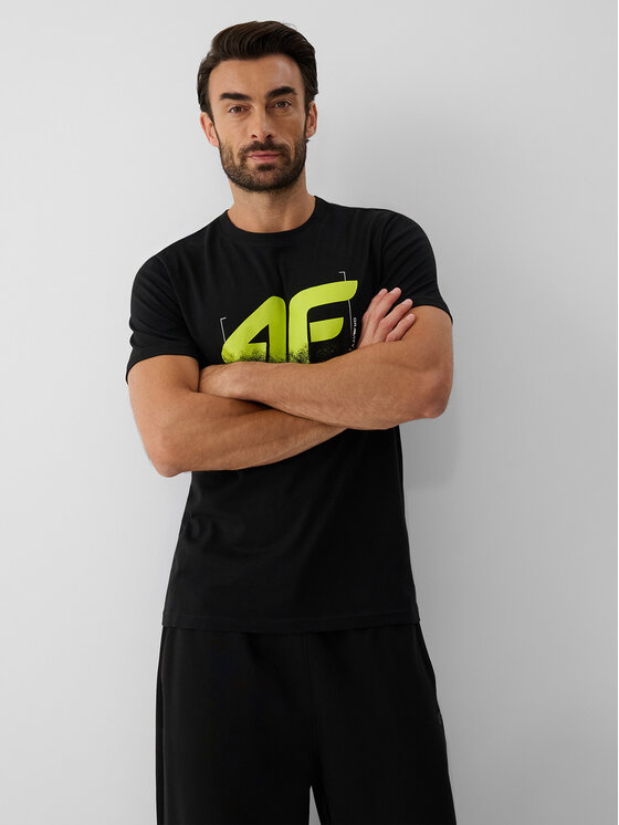 4F 4F T-Shirt COMMERCIAL Czarny Regular Fit