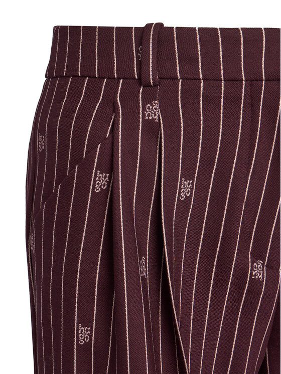 HUGO HUGO Hlače iz tkanine Haviri 50554419 Bordo rdeča Relaxed Fit