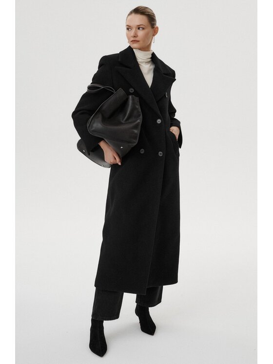 MARI PRETI MARI PRETI Cappotto Caldessa Nero Regular Fit