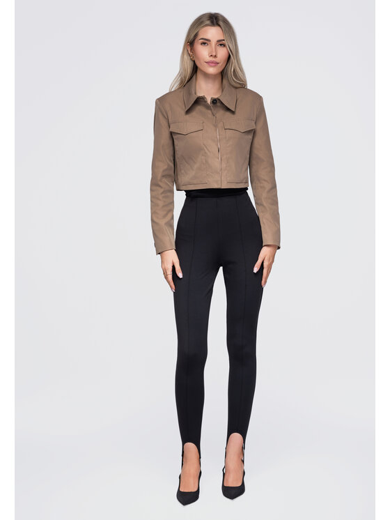 Ombre Ombre Marynarka OW-BL-E0007 Beżowy Slim Fit