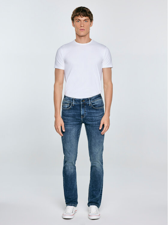 BIG STAR BIG STAR Jeansy TERRY Granatowy Slim Fit