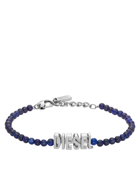 Diesel Rokassprādze Blue Agate Beaded Bracelet DX1544040 Zils