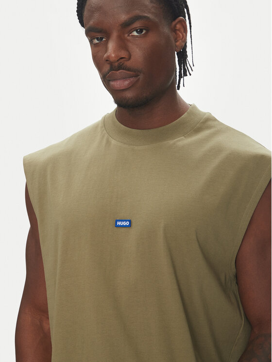 HUGO HUGO Tank top marškinėliai Navertz 50509773 Žalia Regular Fit