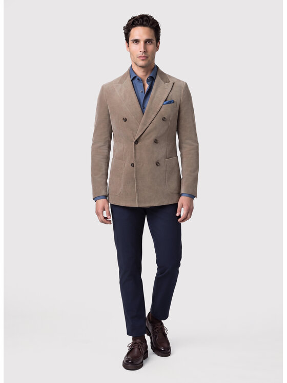 Pako Lorente Pako Lorente Marynarka P26WF-3X-008 Beżowy Slim Fit