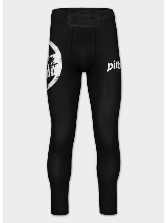 PITBULL PITBULL Legginsy LOGO PALMS Czarny Regular Fit