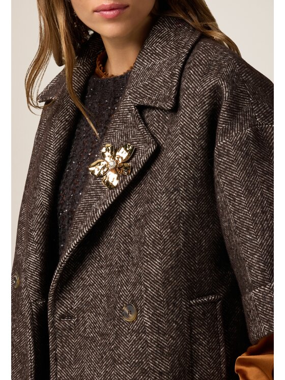 Oltre Oltre Cappotto invernale 8011J000251N0Z2 Marrone Baggy Fit