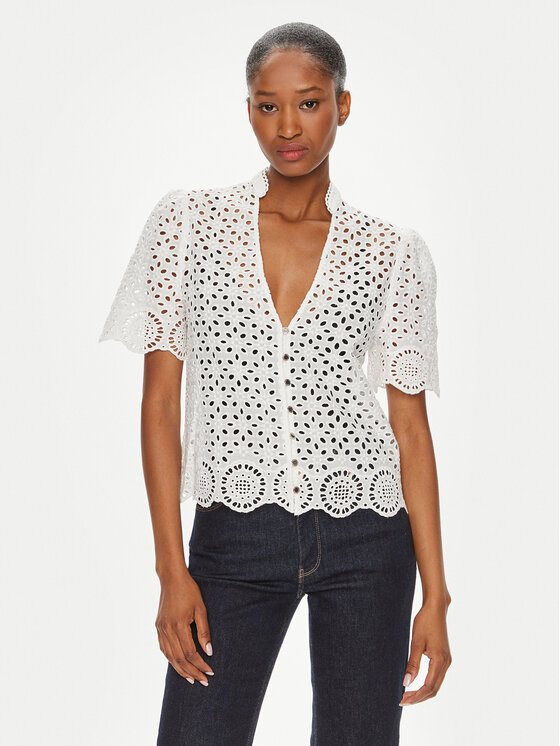 Morgan Morgan Bluse 241-CFLAM Weiß Regular Fit