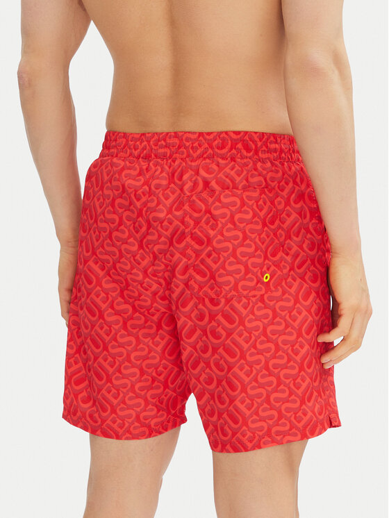 Guess Guess Szorty kąpielowe F4GT06 WG2A2 Czerwony Regular Fit