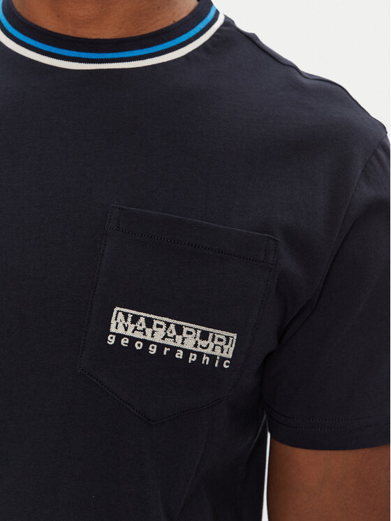 Napapijri Napapijri T-Shirt S-Murlo NP0A4IEJ1761 Tmavomodrá Regular Fit