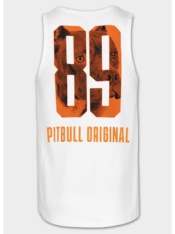 PITBULL PITBULL Tank top EIGHTY NINE DOG Biały Regular Fit