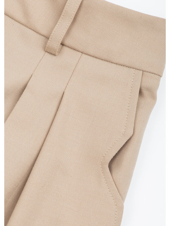 BENU BENU Spodnie garniturowe szerokie Beżowy Modern Relaxed Fit