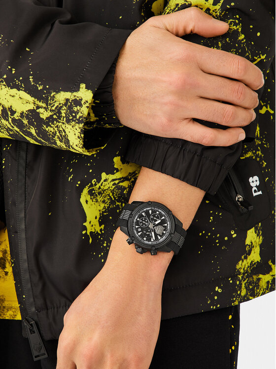 Plein Sport Plein Sport Pulkstenis Hurricane PSDBA1223 Melns