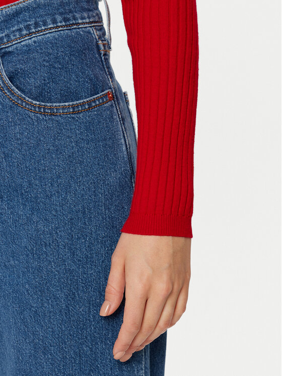 Tommy Jeans Tommy Jeans Pulover DW0DW19887 Rdeča Slim Fit