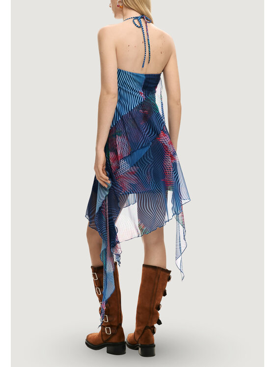 Desigual Desigual Sukienka codzienna VEST_NORA Niebieski Egg Fit