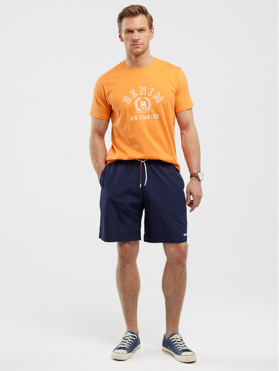 BIG STAR BIG STAR T-Shirt BESTER Pomarańczowy Basic Fit