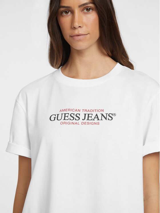 Guess Jeans Guess Jeans T-Shirt 165649 Biały Classic Fit