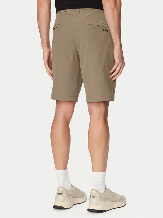 BOSS BOSS Medžiaginiai šortai S Commuter 10.5 Inch 50540337 Šviesiai žalia Slim Fit