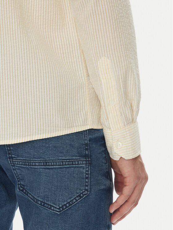 INDICODE INDICODE Πουκάμισο Cari 20-351 Κίτρινο Regular Fit
