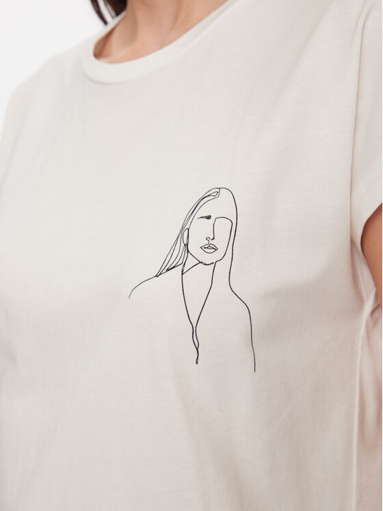 Vero Moda Vero Moda T-shirt 10298088 Bijela Box Fit