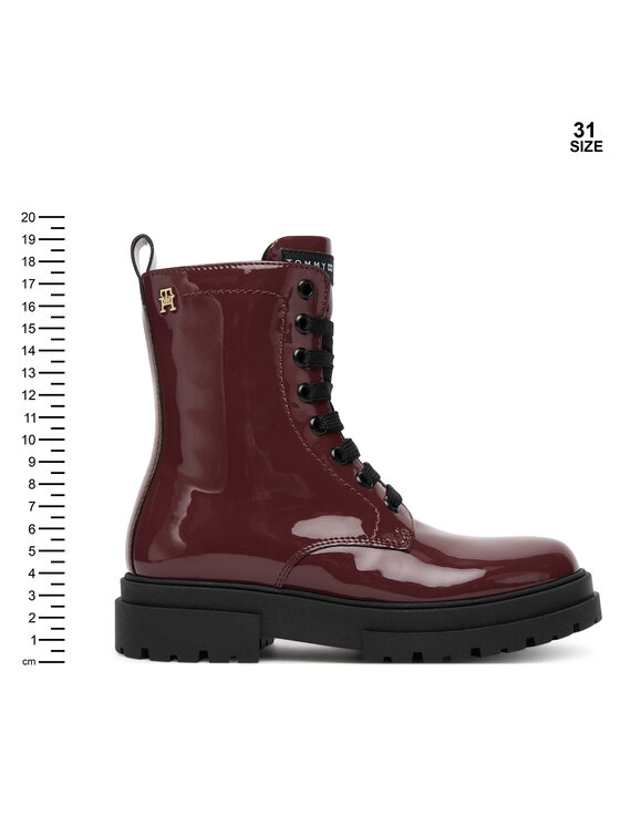 Tommy Hilfiger Tommy Hilfiger Ορειβατικά παπούτσια Lace-Up Bootie T4A5-34025-0775 S Μπορντό