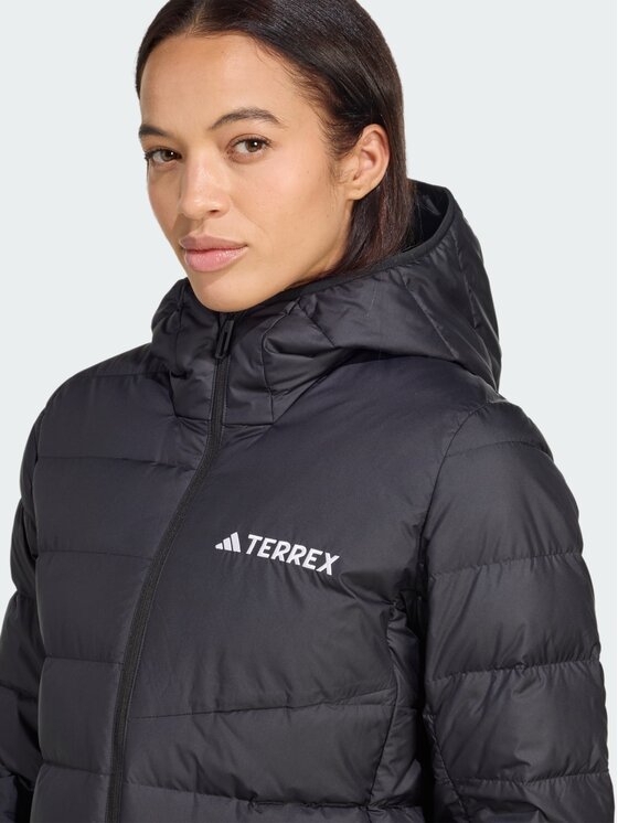 adidas adidas Kurtka puchowa Terrex Multi Light Down Hooded Parka 2.0 Czarny Regular Fit