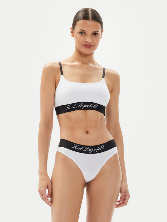KARL LAGERFELD KARL LAGERFELD Бикини тип прашка 240W2128 Бял