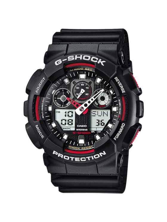 Casio Casio Zegarek SET GA-100-1A4ER + BEZEL 10410475 + PASEK 10527467 Niebieski