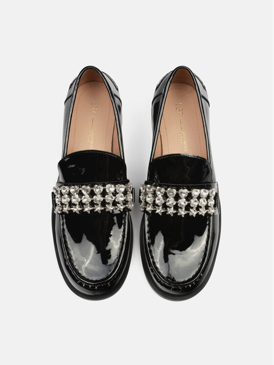 L37 L37 Mokasyny INVISIBLE EMPIRE Czarny