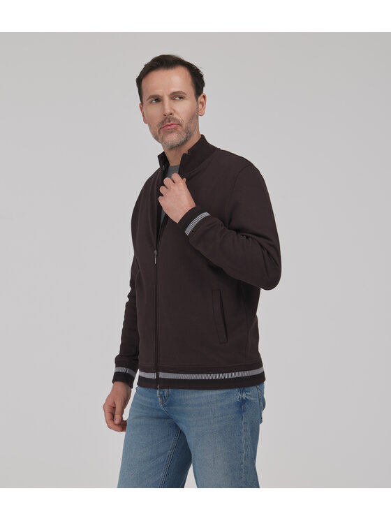 Lee Cooper Lee Cooper Bluza NEIMAR Brązowy ciemny Regular Fit