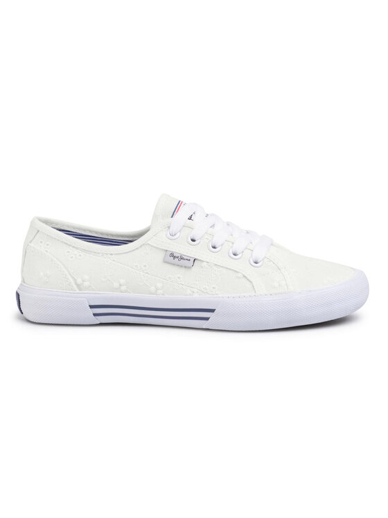 Pepe Jeans Pepe Jeans Πάνινα παπούτσια Aberlady Angy-20 PLS30948 Λευκό