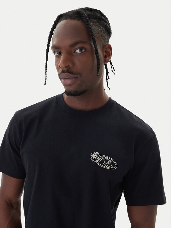 Quiksilver Quiksilver Marškinėliai Right Point Mor AQYZT09905 Juoda Regular Fit