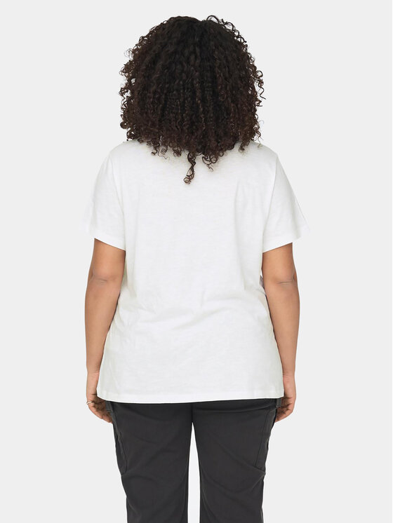 ONLY Carmakoma ONLY Carmakoma Tricou 15285965 Alb Regular Fit