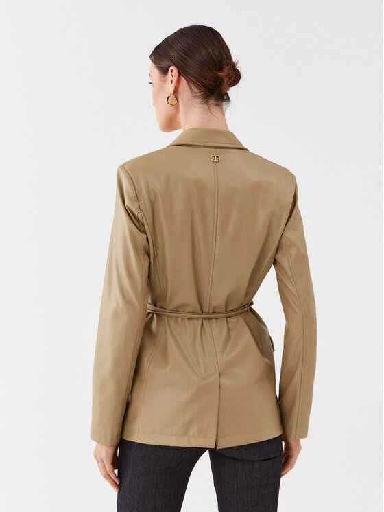 TWINSET TWINSET Marynarka 232TP2901 Beżowy Regular Fit