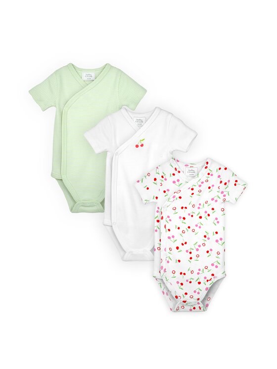 Stellou & friends Stellou & friends Komplet body dziecięcych Short Sleeve CROSS-BODY Czerwony