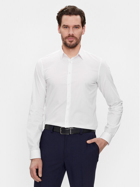 Calvin Klein Krekls K10K112743 Balts Extra Slim Fit