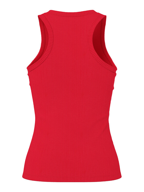 Pieces Pieces Top Ruka 17133673 Červená Slim Fit