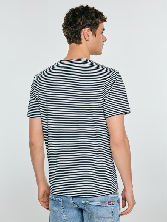 BIG STAR BIG STAR T-Shirt GARRI Granatowy Basic Fit