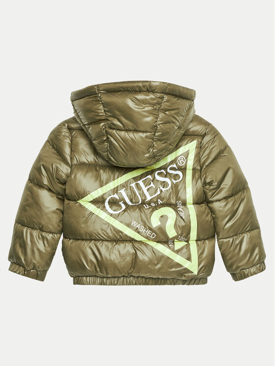 Guess Guess Μπουφάν πουπουλένιο N4BL01 WEGY0 Πράσινο Relaxed Fit