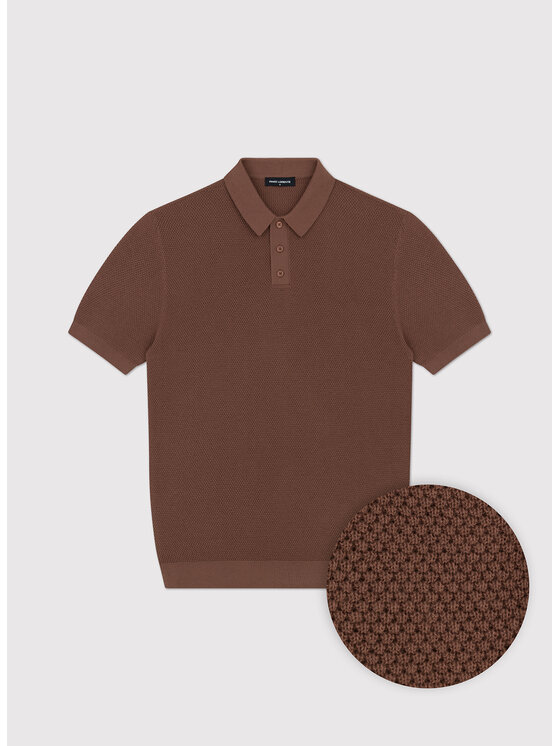 Pako Lorente Pako Lorente Polo P26WF-TX-003 Brązowy Regular Fit