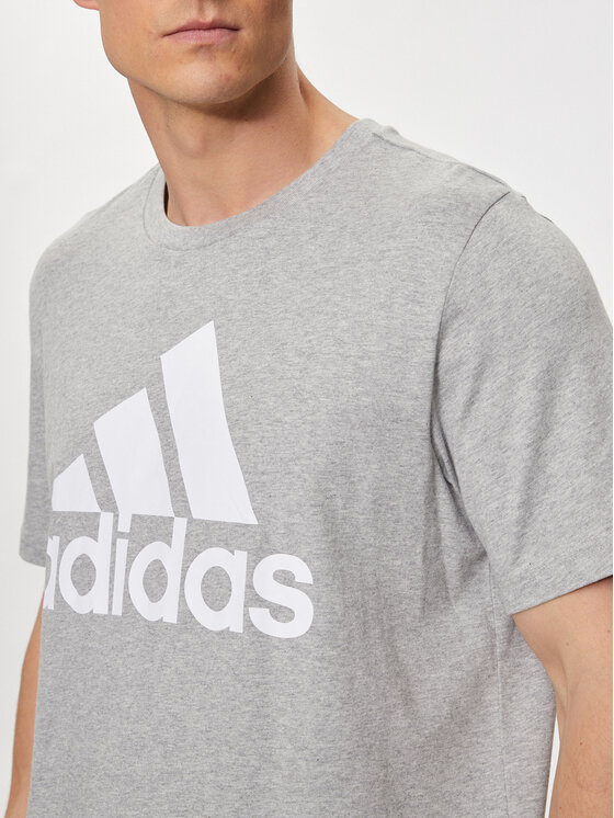 adidas adidas Tričko Essentials Single Jersey Big Logo T-Shirt IC9350 Sivá Regular Fit