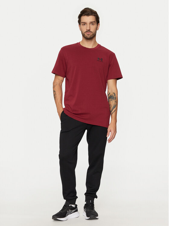 Under Armour Тишърт Ua M Logo Emb Heavyweight Ss 1373997 Бордо Loose ...