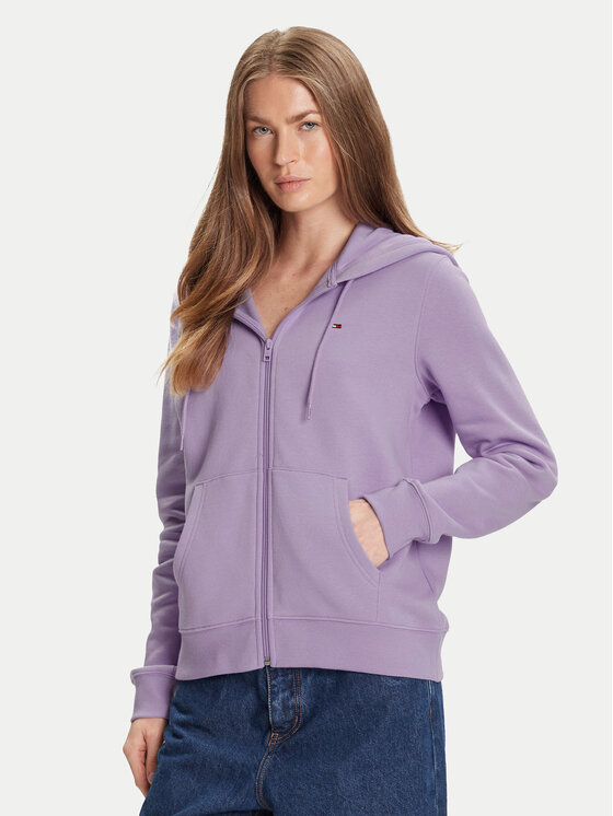 Tommy Jeans Bluza Flag DW0DW19729 Fioletowy Regular Fit