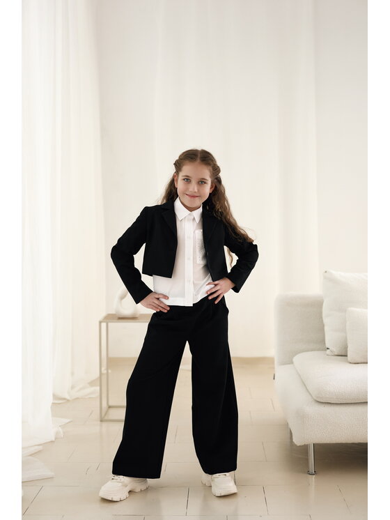 SLY SLY Marynarka 5S-501 Czarny Comfortable Fit